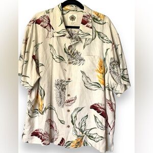 Paradise Collection Men's 100% Silk Tropical Short Sleeve Button Front Shirt XXL